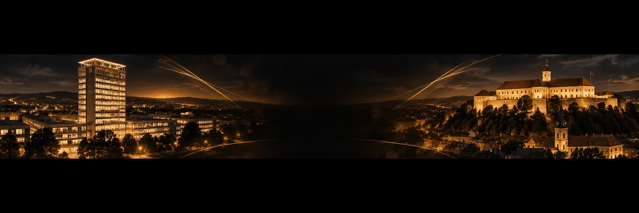 Noční panorama města