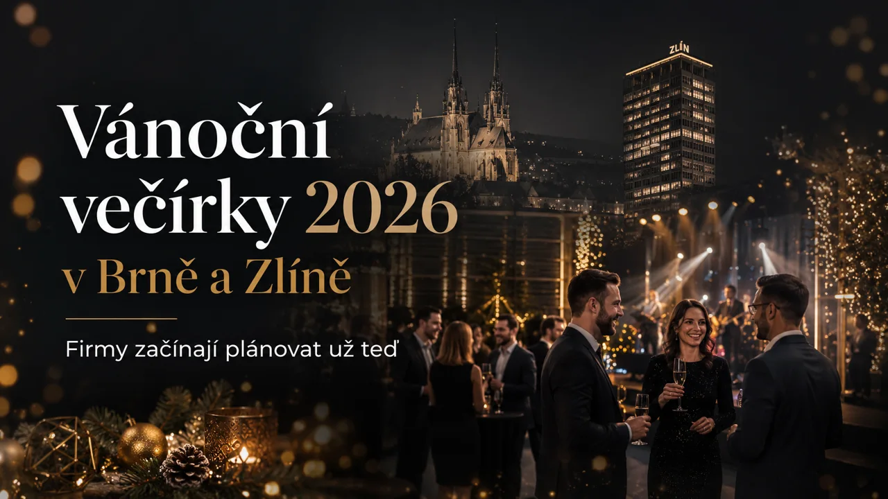 Firemní vánoční večírky v Brně a ve Zlíně.